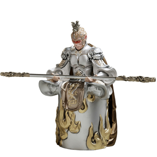 新中式斗战胜佛孙悟空摆件齐天大圣雕塑玄关办公室工艺品乔迁礼物