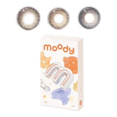Moody调色盘半年抛1片彩色近视隐形眼镜大小直径学生美瞳百搭自然
