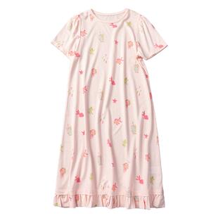 allblu幼岚【桉树皮睡裙】儿童睡裙春夏新款女童家居睡衣透气
