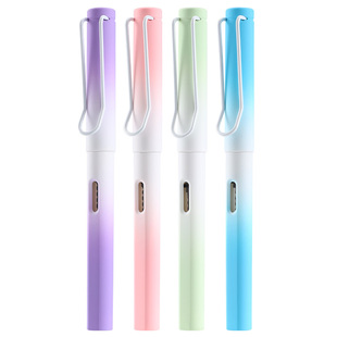 派利033学生正姿肤感钢笔通用3.4墨囊免费刻字特细三四年级练字书