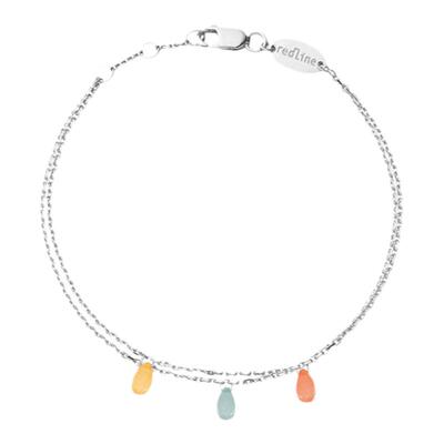 redline/红绳女士2023新款Bel Elixir 饰三颗彩色宝石金链制手链