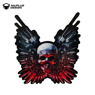 敢死队骷髅车贴个性潮流恶魔贴电动车摩托车汽车装饰防水胶粘贴纸