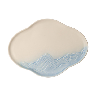 陶瓷茶托盘高档轻奢茶盘小型年轻人家用水杯果盘高颜值国风茶具