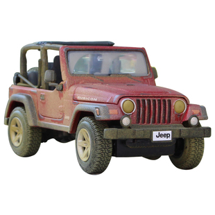 美驰图1:24(27)吉普罗宾汉木马人仿真合金汽车模型原厂模型泥泞版