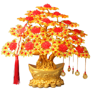 手工串珠发财树DIY创意摇钱树散珠子半成品手工材料包家居摆件