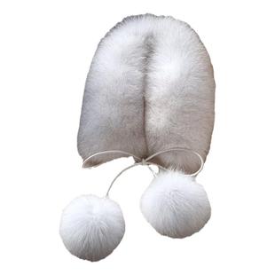 狐狸真毛围巾冬季女韩版毛雪球大衣毛领百搭保暖皮草毛绒领圈围脖