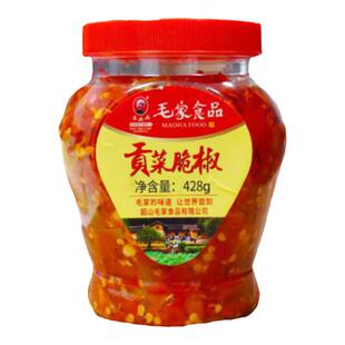 毛家饭店辣椒酱湖南贡菜脆椒蒜蓉剁椒辣椒酱下饭菜特产拌饭酱428g