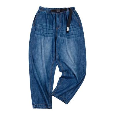 马登工装美式休闲腰带丹宁牛仔裤