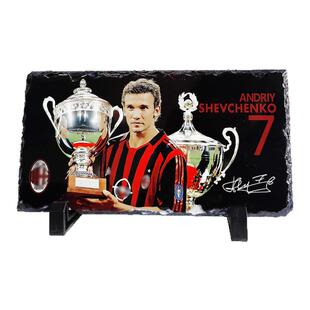 足球经典克林斯曼马拉多纳纪念品克鲁伊夫周边收藏石板摆件礼物