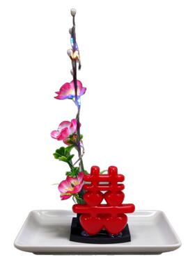 喜宴酒席菜品发光装饰花 乡厨冷菜果盘意境摆盘 围边盘饰小摆件