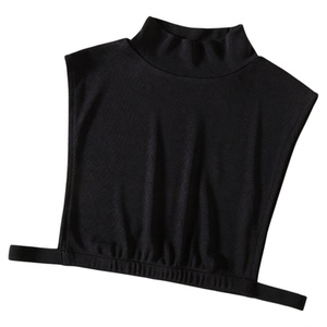 春秋冬纯色中高领假领子女百搭套头保暖针织堆堆领衬衫打底假衣领