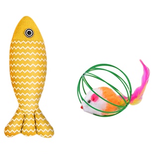 猫玩具自嗨解闷神器猫咪薄荷球鱼小老鼠木天蓼磨牙棒小猫用品耐咬