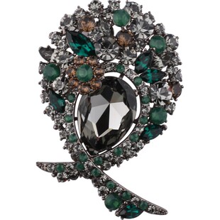 法国Eternelle秋冬配饰奥地利水晶胸针高档气质胸花女双用毛衣链