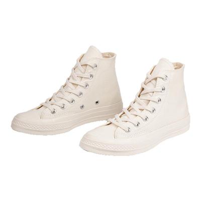 火星几何高帮帆布鞋日系小白鞋