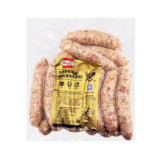 荷美尔生煎罗勒风味香肠1kg 约17根生制西式比萨肠油煎肠猪肉肠