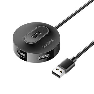 山泽usb插头多口一分二集线器延长台式转换器hub转接头笔记本电脑外接u盘一拖四分线器typec拓展坞接口扩展器