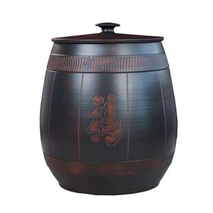 米缸家用米桶五谷杂粮密封桶防虫防潮密封陶瓷面缸储米罐聚财乔迁