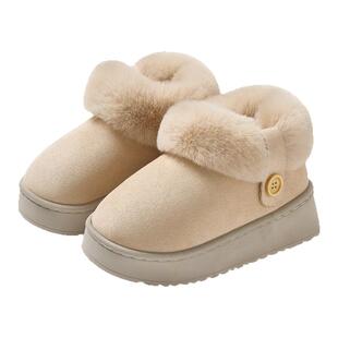 儿童棉拖鞋女童包跟外穿冬季2026新款室内家居厚底加毛绒保暖棉鞋