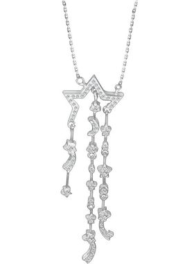 百搭时尚s925银饰品镶钻月亮项链