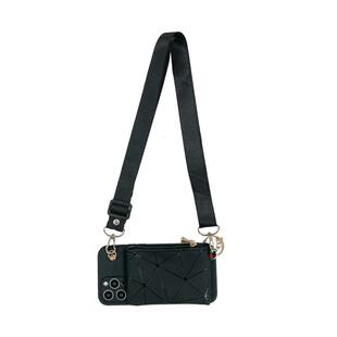 菱格零钱卡包适用iphone17promax手机壳苹果16pro简约14可斜挎15pro背包式13带挂绳12手提xr软硅胶女潮11个性