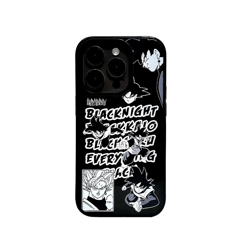 李馆长原创扎马斯动漫七龙珠创意黑悟空保护壳适用iPhone17/16promax二次元15暗黑风苹果14手机壳