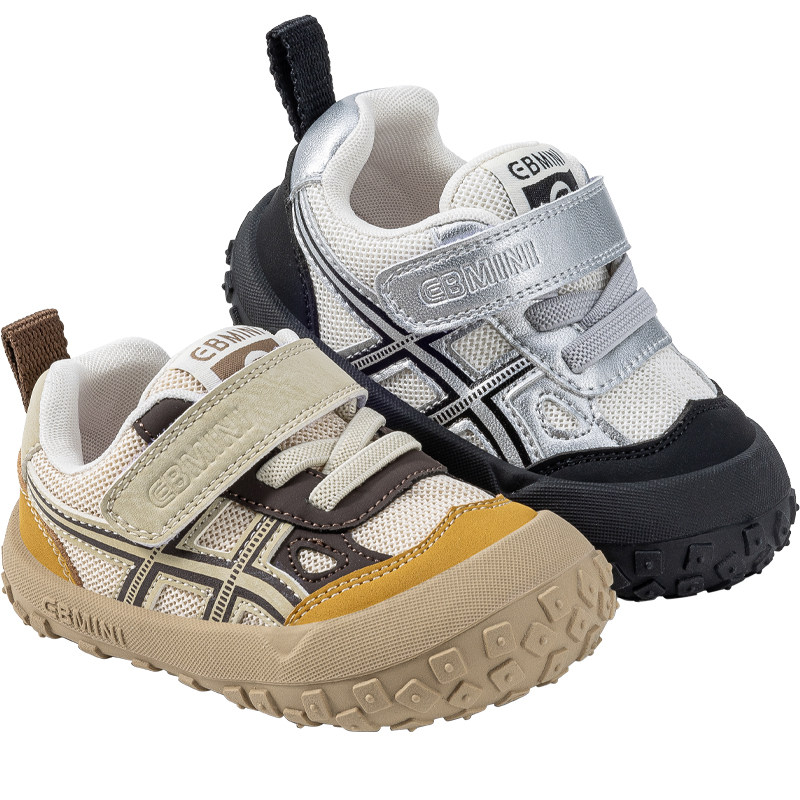 英贝米尼儿童学步鞋2026春季新款圆头防撞女童鞋男宝宝婴儿室内鞋