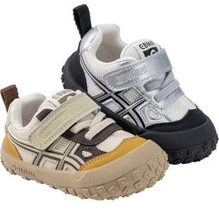 英贝米尼儿童学步鞋2026春季新款圆头防撞女童鞋男宝宝婴儿室内鞋