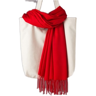 中国红围巾年会表演团建活动旅游戏曲舞台演出影视拍摄仿羊绒围巾