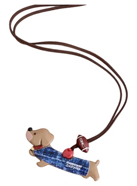 腊肠狗吊坠项链可爱日常百搭