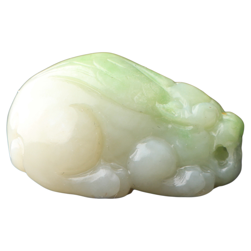 和田玉貔貅翠青玉青海料挂件吊坠