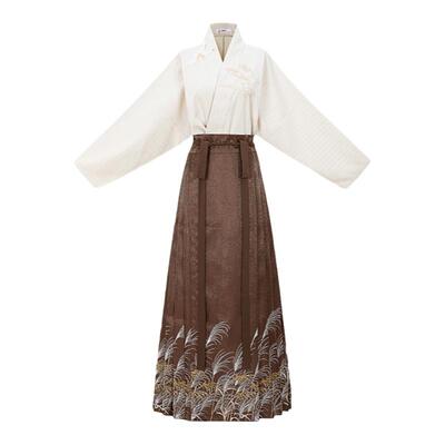 汉服国风明制织金银马面裙