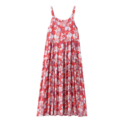 夏季吊带女士长款大码棉绸连衣裙