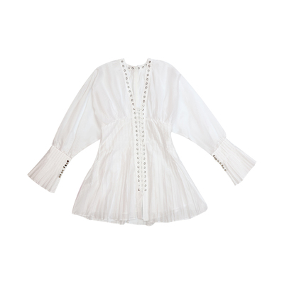 哟酷酷法式深V防走光连衣裙女