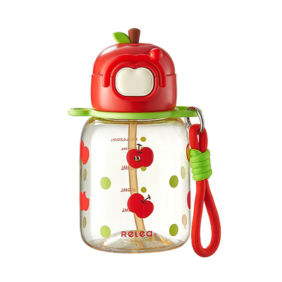 物生物苹果水杯PPSU高颜值吸管杯