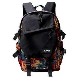 TRUFFLE树叶初中生大容量男书包小学生休闲双肩包女户外旅行背包