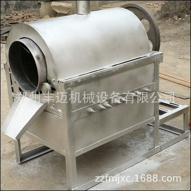 全自动电磁加热滚筒炒货机 榨油物料炒货机 花生大豆芝麻炒货机