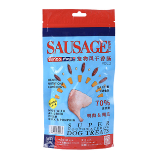 吉辛 宠物风干香肠无添加牛肉鸭肉鸡肉蛋黄奶酪火腿肠 奖励狗零食