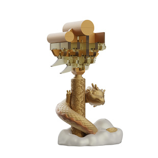 重拾营造五福斗拱榫卯积木潮玩盲盒手办益智玩具生日马年新年礼物