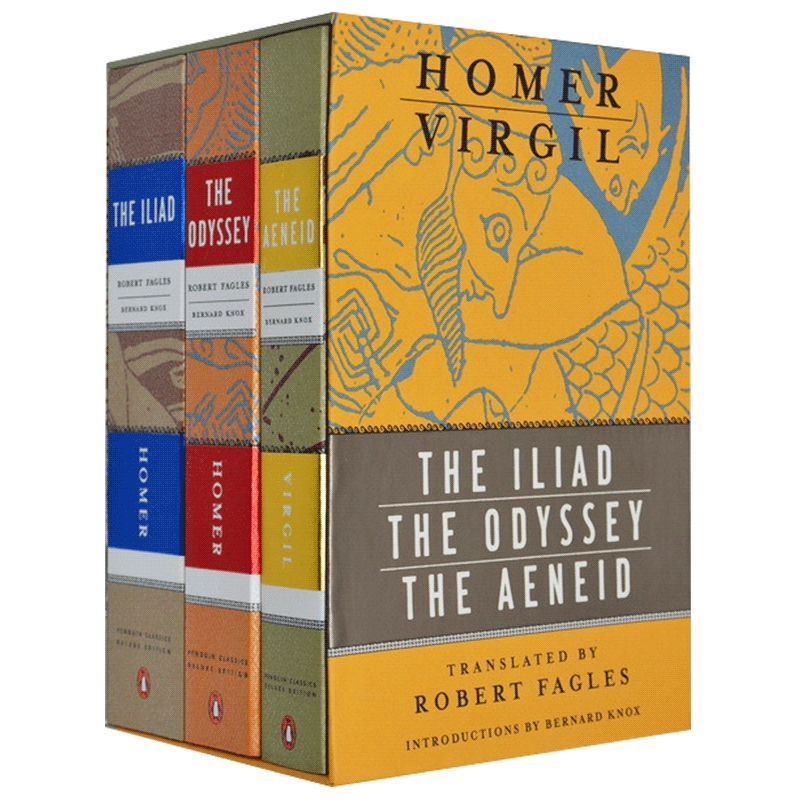 荷马史诗 英文原版三部曲 The Iliad Odyssey and Aeneid box set 伊利亚特 奥德赛 埃涅伊德 三册盒装 Homer Virgil 英文版进口书