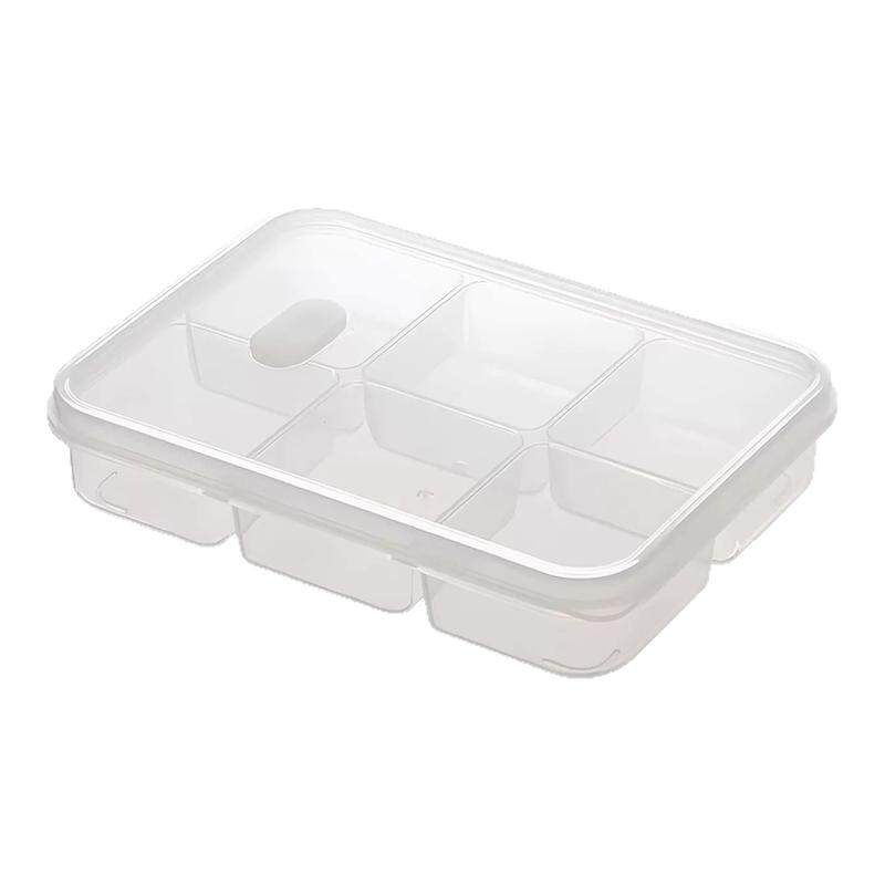 冻肉分格盒子冰箱整理收纳盒分装盒冷冻食品级小号四格保鲜盒透明