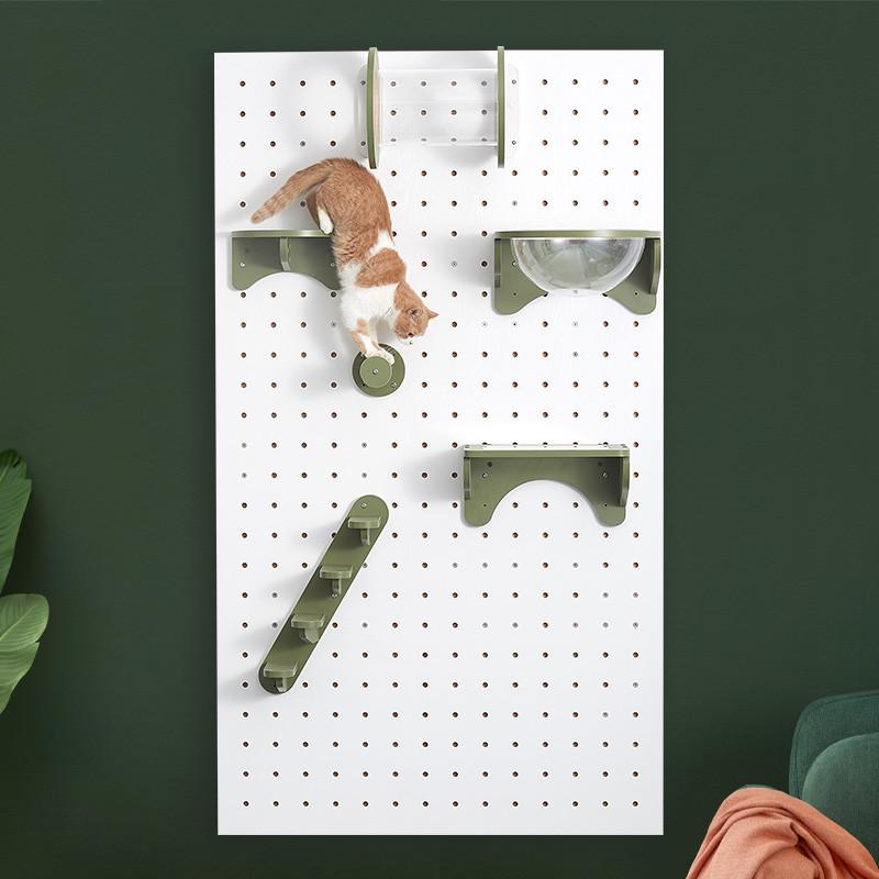 木目iwood 洞洞板猫爬架 木质环保豪华可爱上墙不占空间配件稳固