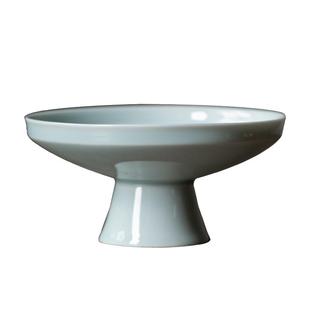 观岚陶瓷高脚茶点盘复古点心零食果盘托盘果篮茶道配件水果坚果碟