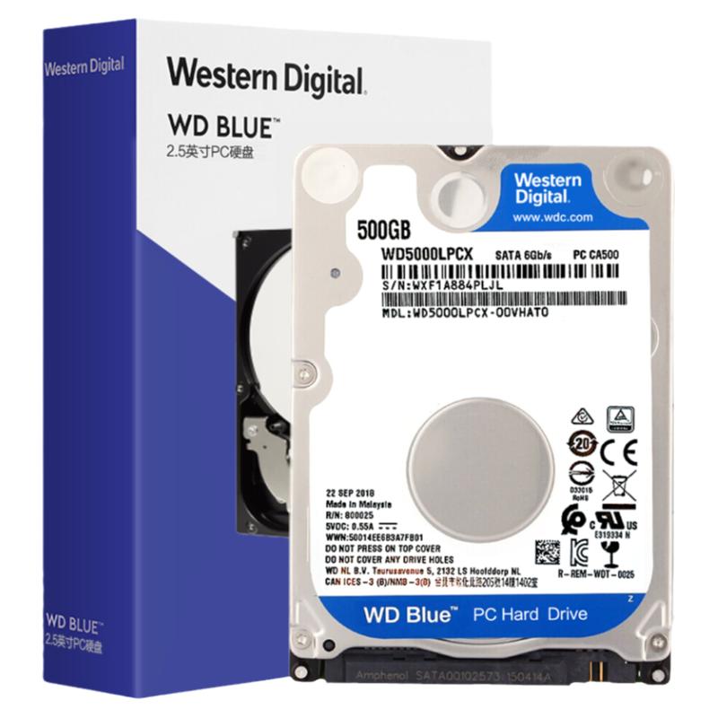 西部数据/WD 笔记本硬盘 WD5000LPZX SATA3 7mm 2.5英寸 蓝盘500G