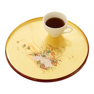 日本山中漆器大漆茶盘轻奢现代高级感小型客厅家用高档托盘高颜值