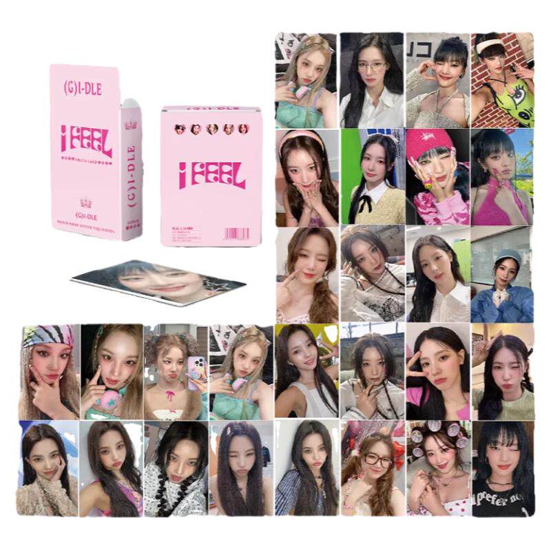 韩团IVE gilde blackpink小卡镭射专辑lomo小卡片自印非官方正版