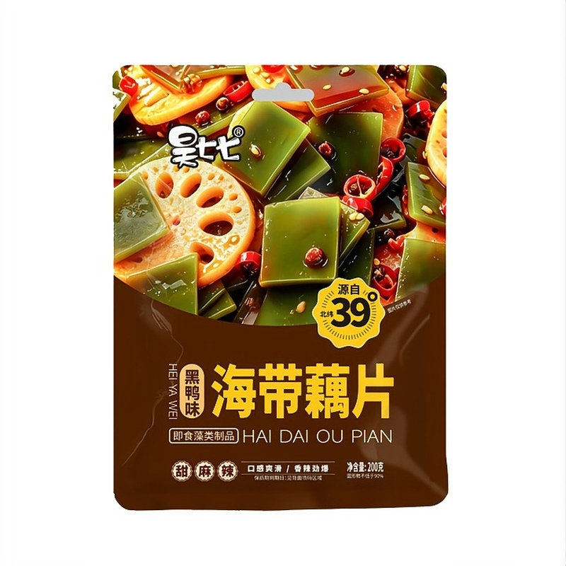 昊七七黑鸭味香辣即食海带藕片