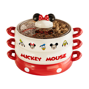 果盘家用客厅茶几干果盘糖果盒网红爆款零食摆放盘分格收纳盒