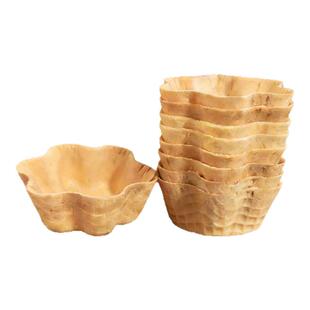 脆皮花碗大号冰淇淋华夫脆盏脆碗圆形蛋糕甜品店商用装饰圣诞节