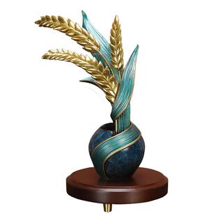 《一定大卖》全铜大麦丰收麦穗装饰花束摆件客厅店铺开业乔迁礼品