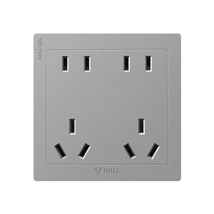 公牛十孔插座86型暗装嵌入式双三孔墙壁家用六孔10a厨房扩展面板